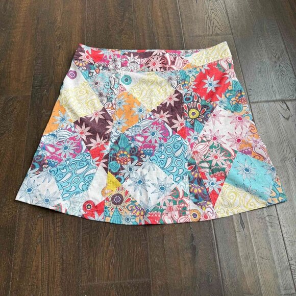 Rip Skirt Women Hawaii Patchwork Wrap Skirt Travel Summer Multicolor Size XL - Picture 3 of 9